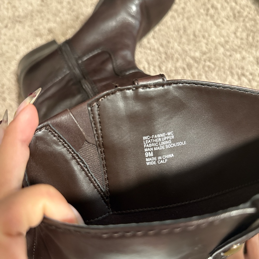 leather boots nrown